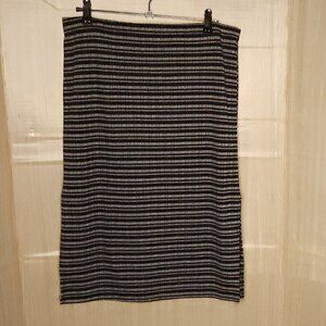 Myth Juniors Black White Striped Knit Pencil Skirt XL